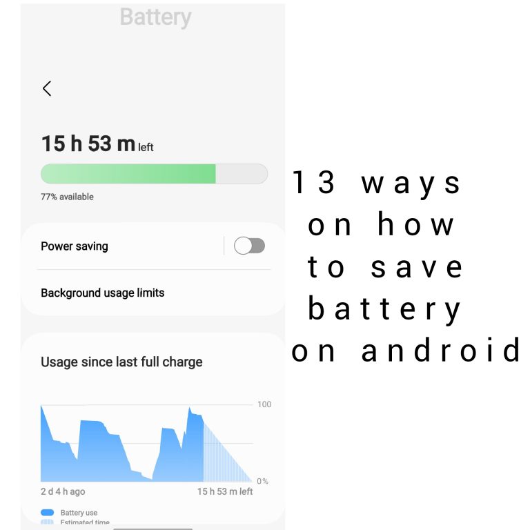 13 ways on How save battery on android